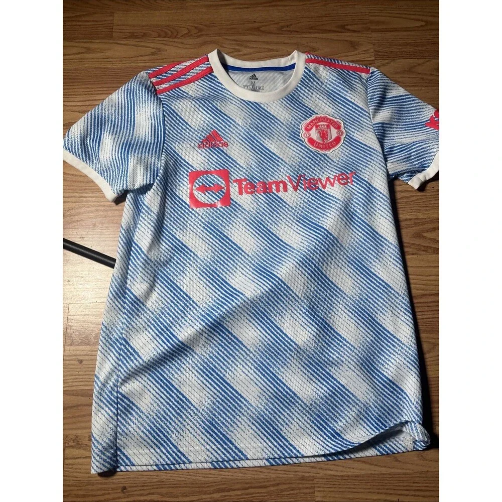 Manchester United Team Viewer Adidas Soccer Jersey 2021–22 Third Kit, Size M
